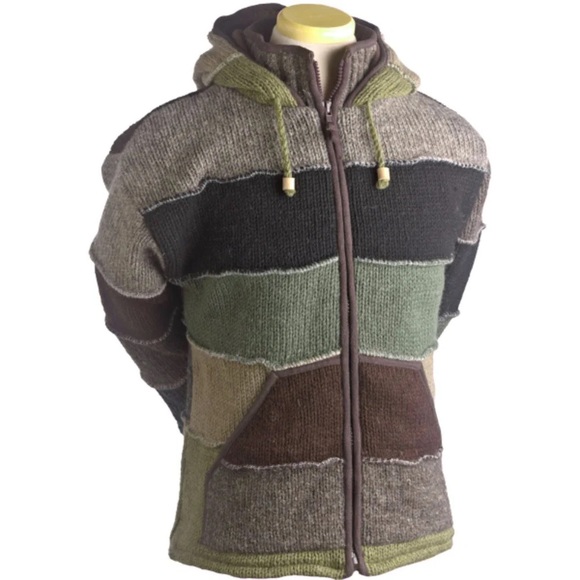 SOLD 💕Laundromat/Lost Horizons Patchwork Sweater Jacket - Picture 3 of 16